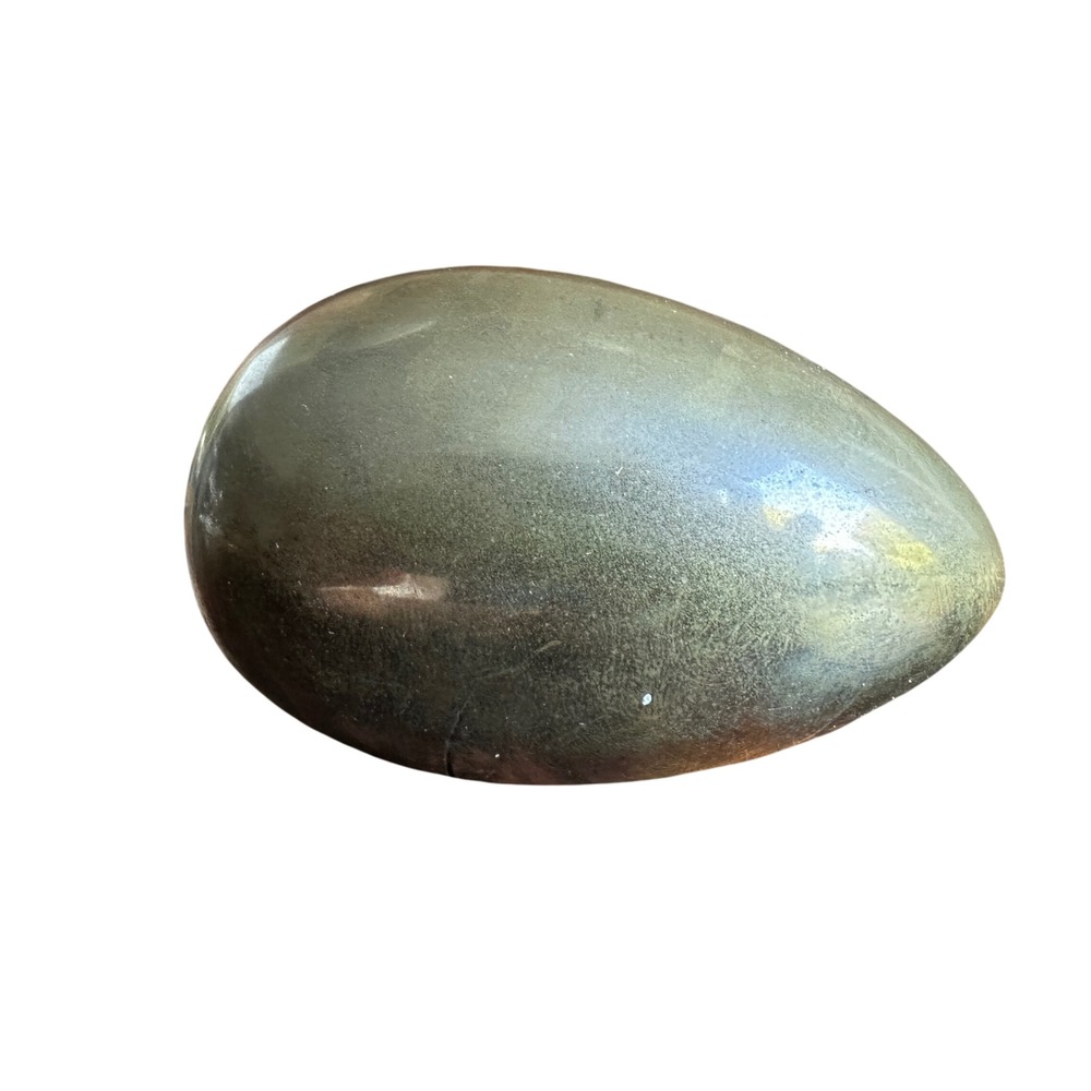 Mid Century Modern Brass Egg Paperweight Solid Heavy Desk Decor‎ Vintage Utah
